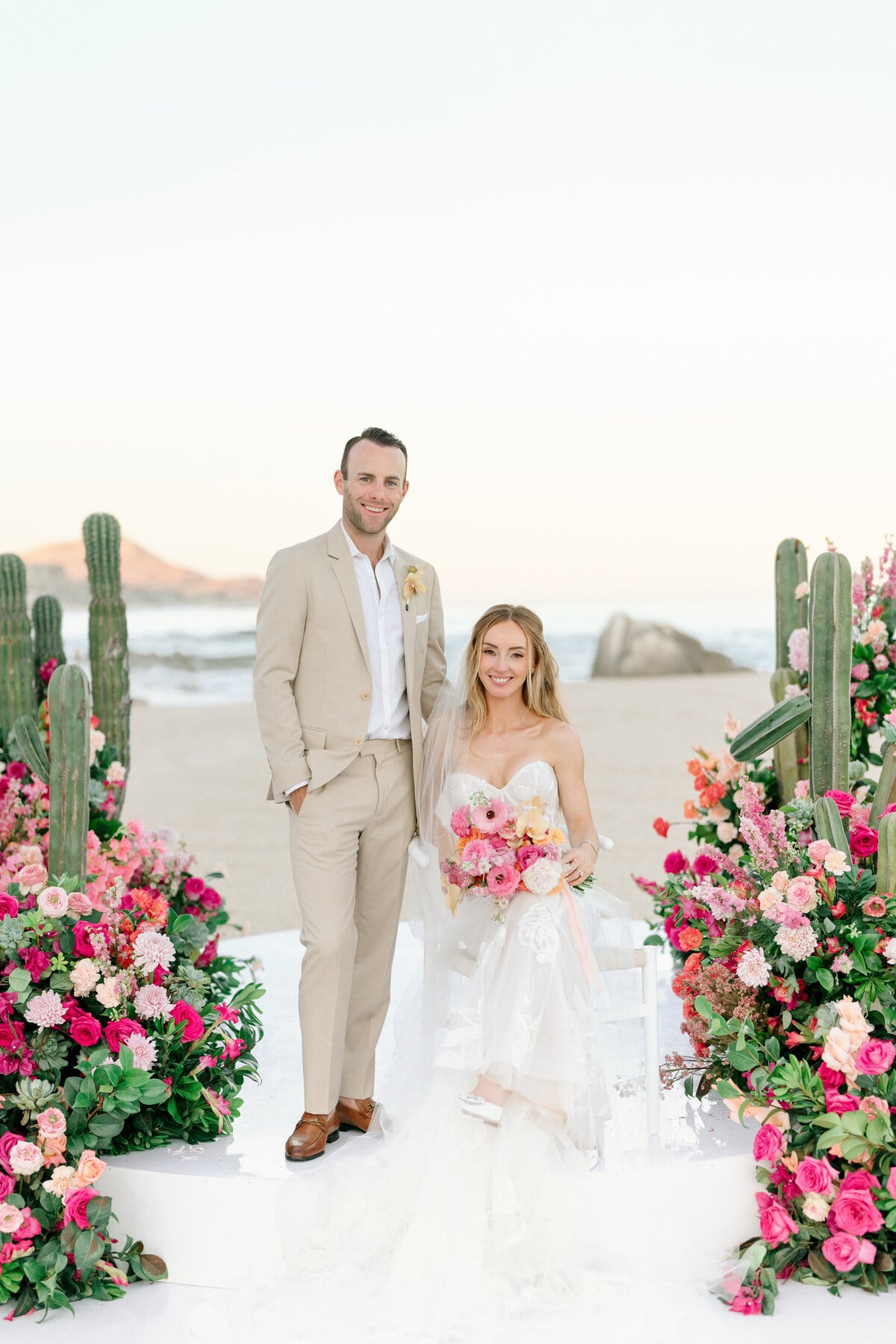 stunning dessert inspirational wedding ceremony in los cabos mx